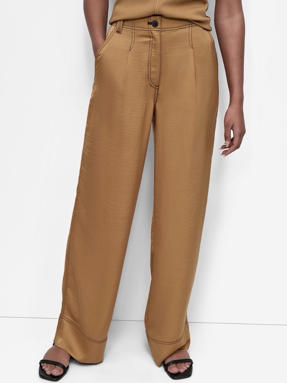 DKNY Women's Glazed Dressing Contrast Stitch Pant Size 4 NWT